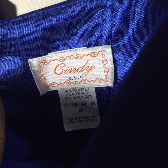NWT Cindy Collection Royal Blue Dress M - Picture 8 of 8